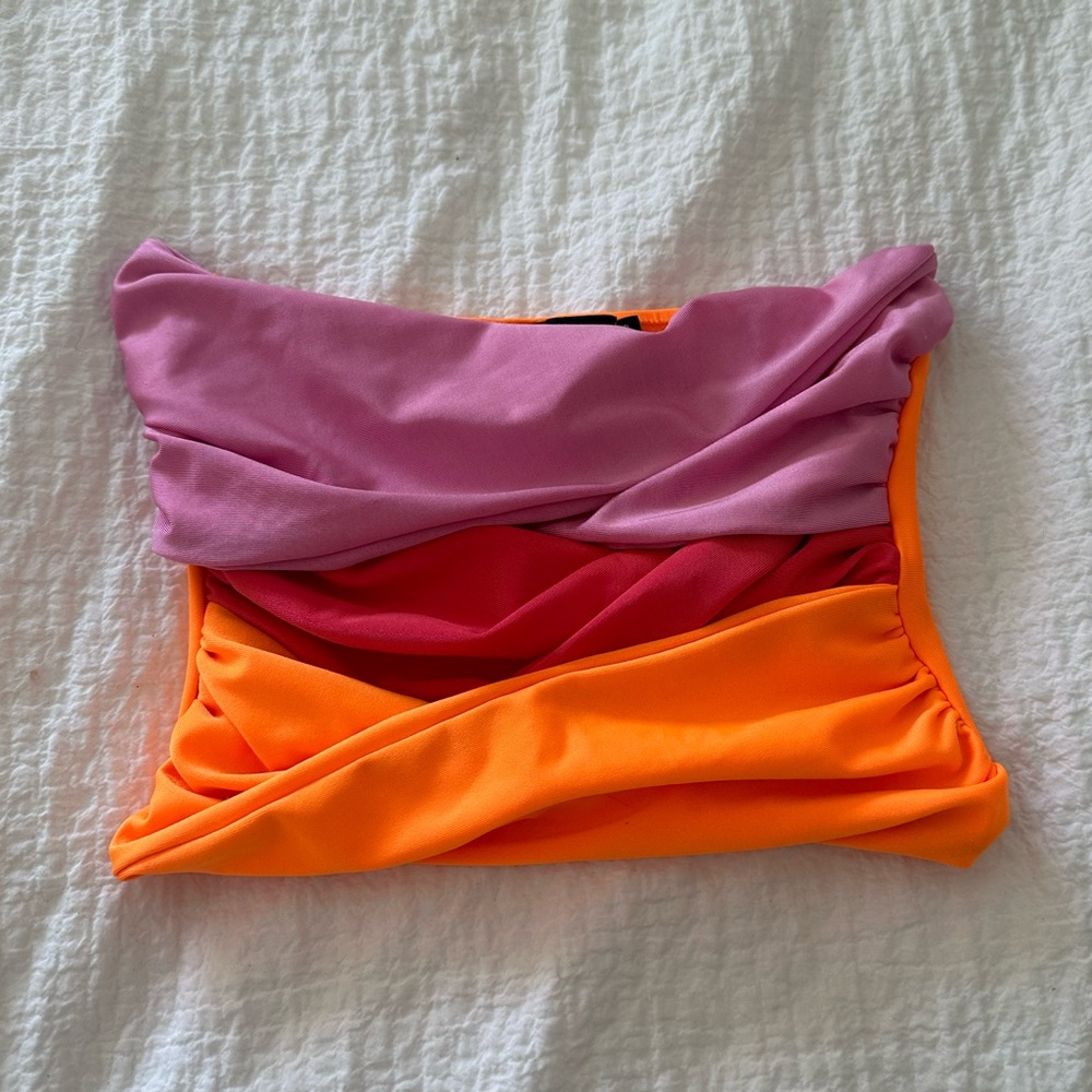 MICAS Pink and Orange Tube Top
